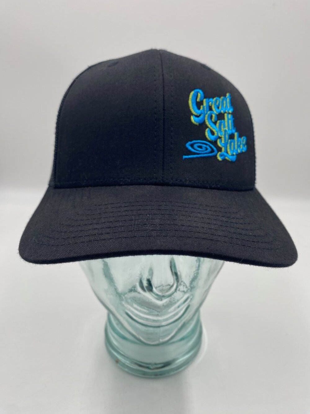 Sport-Tek Salt Lake City Hat One Size Black Snapback Trucker Mesh Back Cap Utah